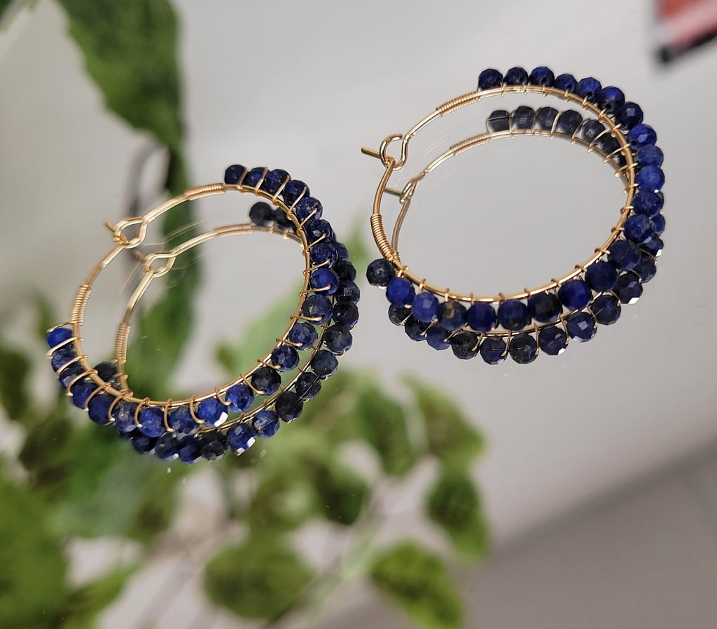 Rubans Gold Plated Handcrafted AD Stone Hoop Earrings